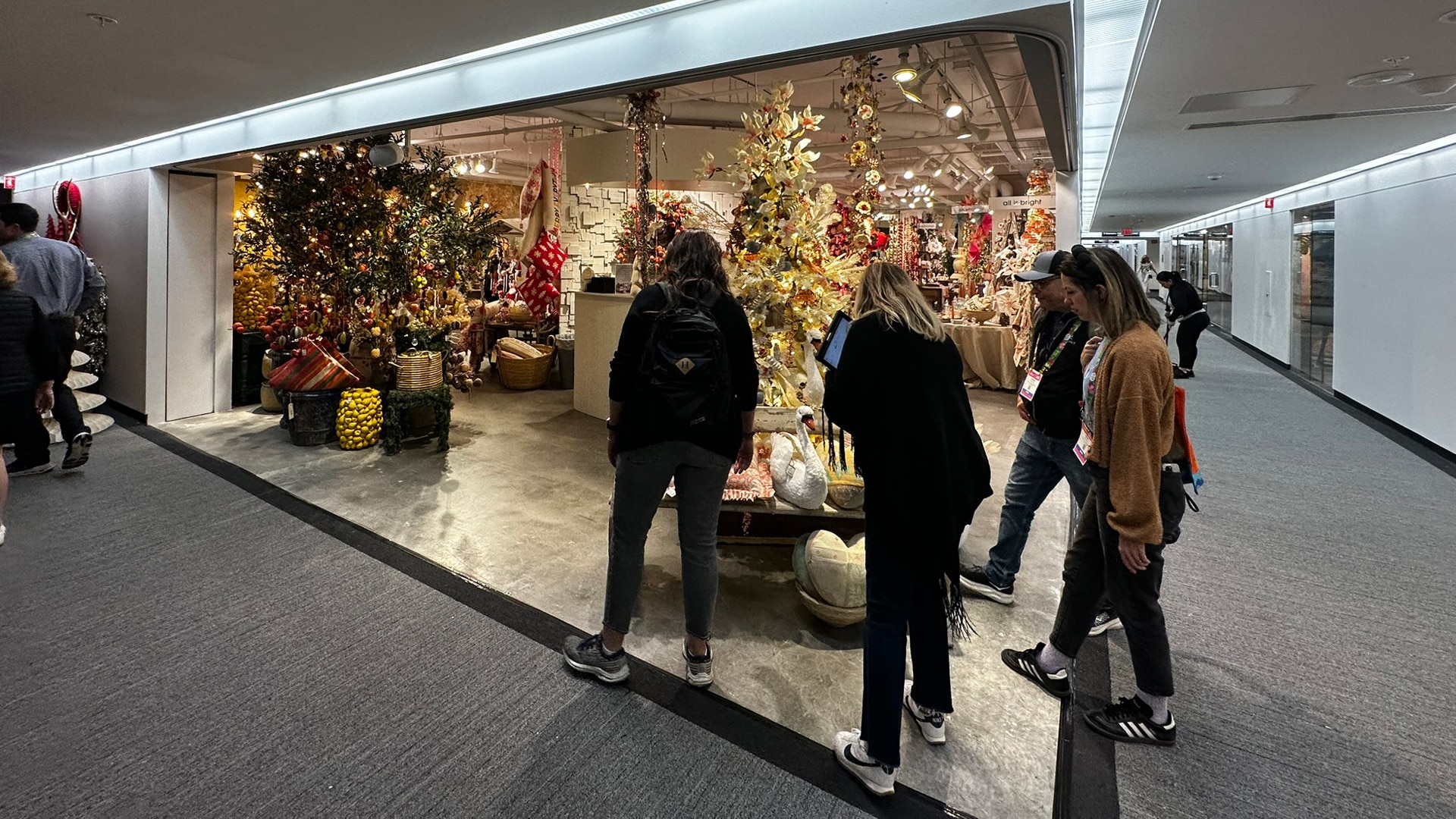Buying team at a vendor's showroom