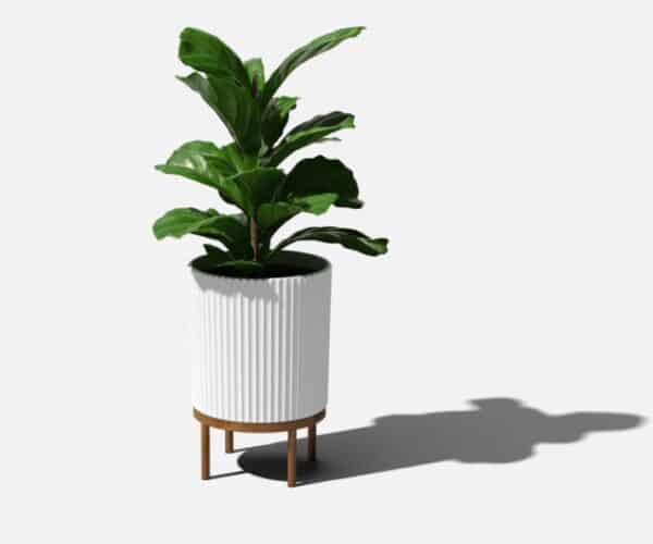 Veradek, Demi Planter w/Stand, 16", White - Image 4