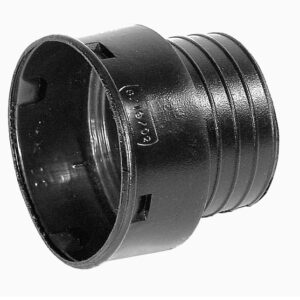 Fitting Black Corrugated 4" to PVC Adapter
