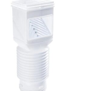 Fitting White Flex Grate Downspout Adapter