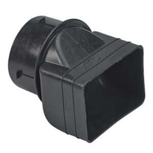 Fitting Black Cor. 4" Downspout Adapter Large 3x4