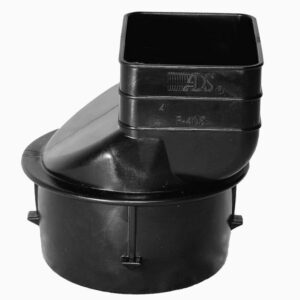 Fitting Black Cor. 4" Downspout Adapter Small 2x3