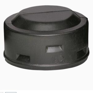 Fitting Black Corrugated 4" End Cap Round