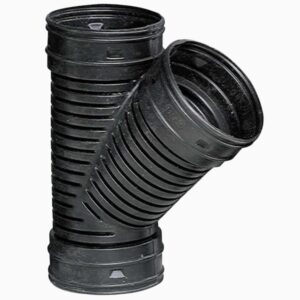 Fitting Black Corrugated 4" Y connector
