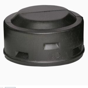 Fitting Black Corrugated 6" End Cap Round