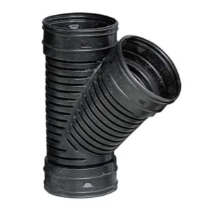 Fitting Black Corrugated 6" Y Connector 6"x6"x4"