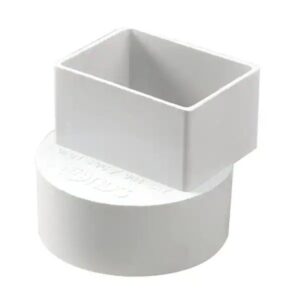 Fitting PVC 4" Downspout Adapter Small Offset