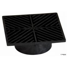 Grate Square 6" Black w/ 4" Opening