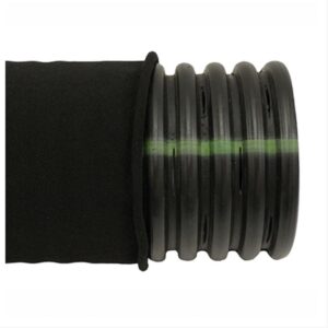 Pipe Black Corrugated 6" Perforated w/ Sock 100'