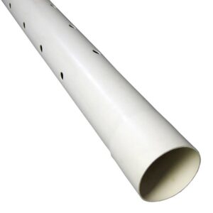 Pipe PVC 4" Perforated 10' White SDR 35