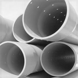 Pipe PVC 6" Perforated 10' White SDR 35