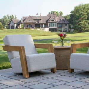 Outdoor Interiors, Bronson Teak & Quick Dry Armchr