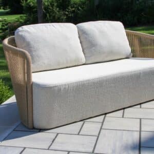 Outdoor Interiors, Colette Cable Wicker Loveseat