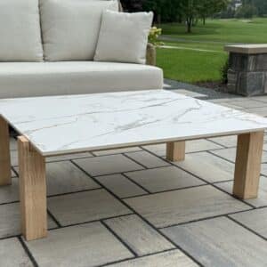 Outdoor Interiors, Ivory Composite Coffee Table