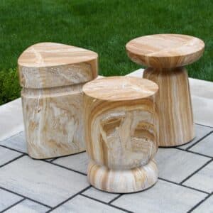 Outdoor Interiors, Triangle Sandstone Accent Table
