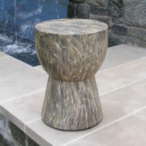 Outdoor Interiors, Drum Granite Accent Table