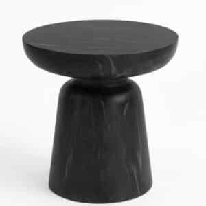 Outdoor Interiors, Pedestal Black Marble Accent Tb