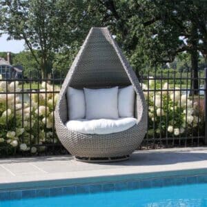 Outdoor Interiors, Tagine Swivel Cuddle Chair