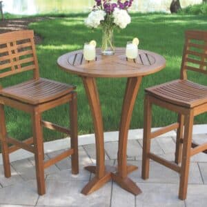 Outdoor Interiors, Eucalyptus Deluxe Bar Table