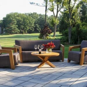 The Bronson Teak & Reticulated Wicker Collection