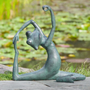 Limber Yoga Frog Garden Sculpture