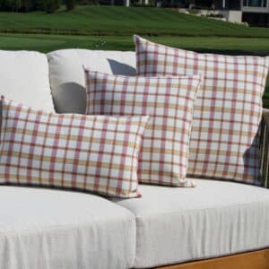 Outdoor Interiors, Summertime Plaid Pillow