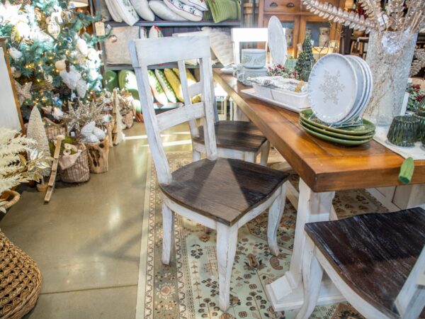 Taverna Side Chair - Aged White w/Dark Ash Seat - Image 2