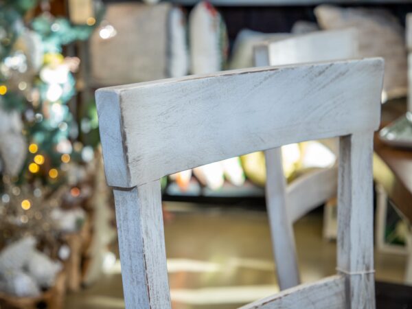 Taverna Side Chair - Aged White w/Dark Ash Seat - Image 3