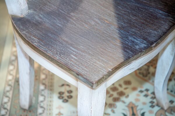 Taverna Side Chair - Aged White w/Dark Ash Seat - Image 4