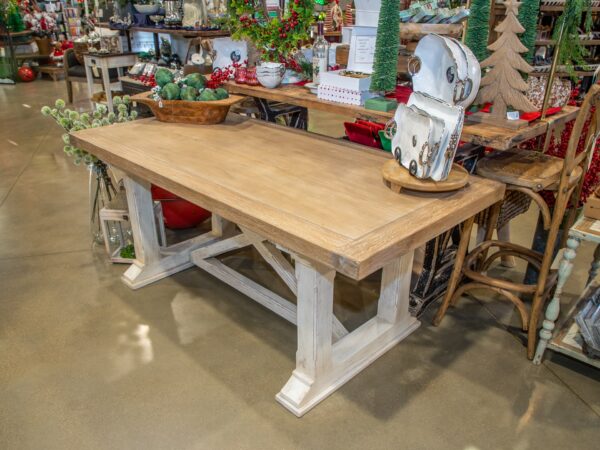 Taverna Dining Table - Oatmeal Top/White Base - Image 2