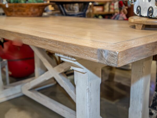 Taverna Dining Table - Oatmeal Top/White Base - Image 3