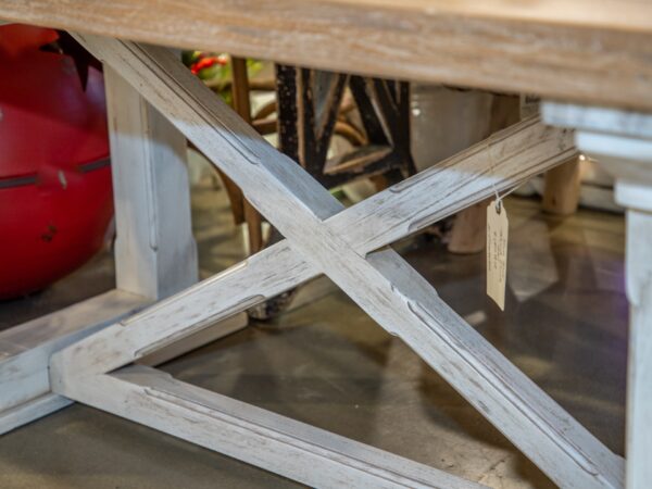 Taverna Dining Table - Oatmeal Top/White Base - Image 4
