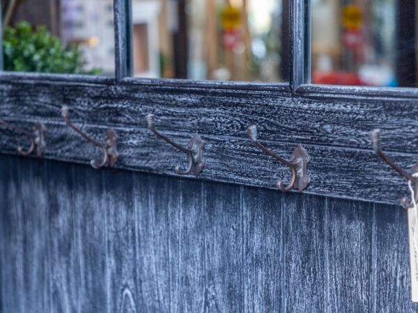 125 Margin St Hall Stand - Aged Black/Honey Seat - Image 3