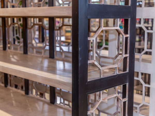Dina Hepple Bookcase - Dark Oatmeal w/Silver Black - Image 3