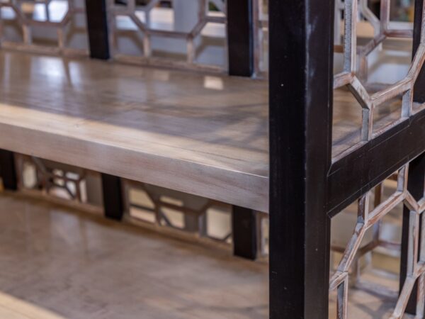 Dina Hepple Bookcase - Dark Oatmeal w/Silver Black - Image 4