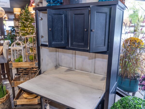 Cromwell Computer Cabinet - Matte Black w/White - Image 5