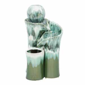 Grn Ombre Ceramic Fountain 16"