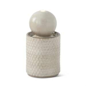 Cream Globe Ceramic Fountain