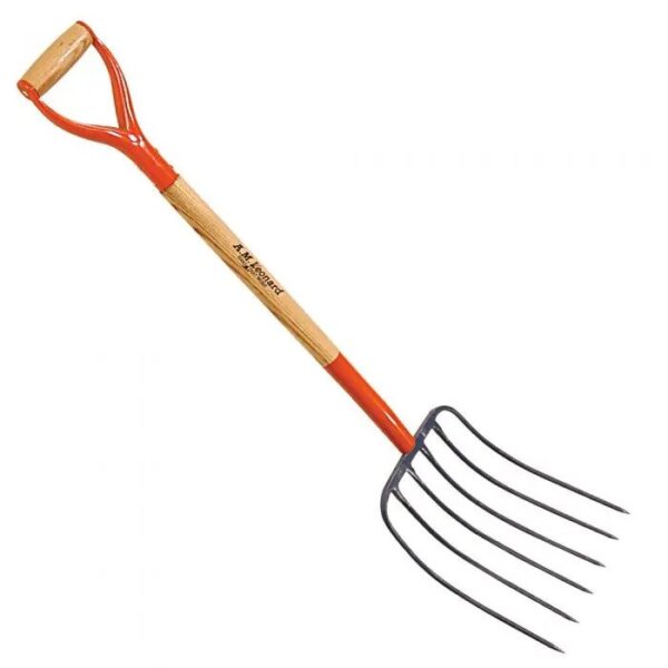 AM Leonard Fork 6 Tine Mulch 30" D Handle Wood