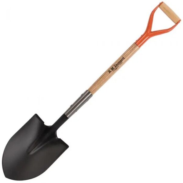 AM Leonard Shovel D-Hand Wood Round Point