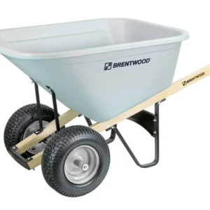 Wheelbarrow 10cu. ft. Dbl Wheel Poly