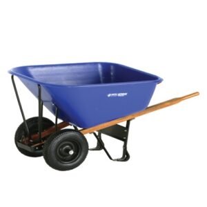 Wheelbarrow 10cu. ft. Dbl Wheel Poly