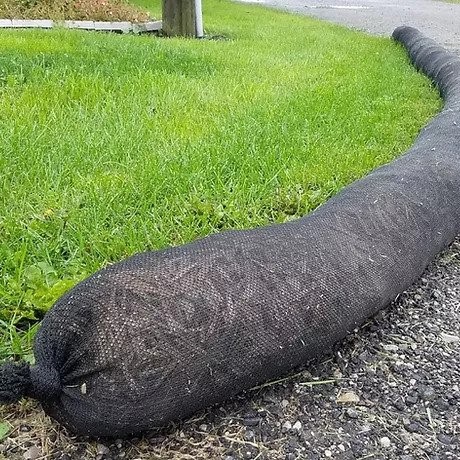 Filled Silt Sock 8" x 10' for Erosion Control