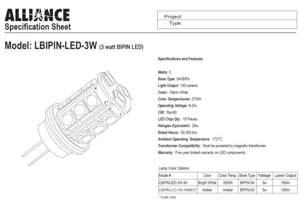 Stem  18" 2.5W LED, Alliance - Image 3