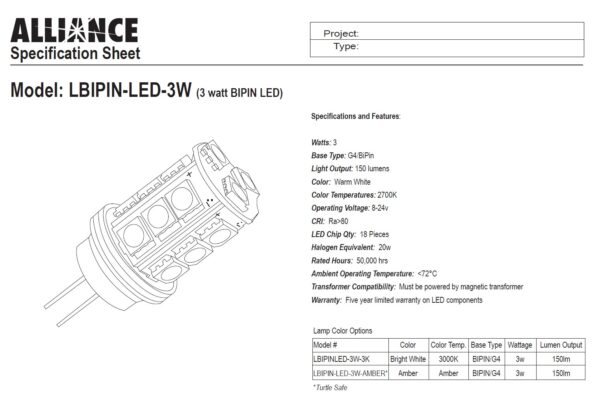 Stem  60" 2.5W LED, Alliance - Image 3