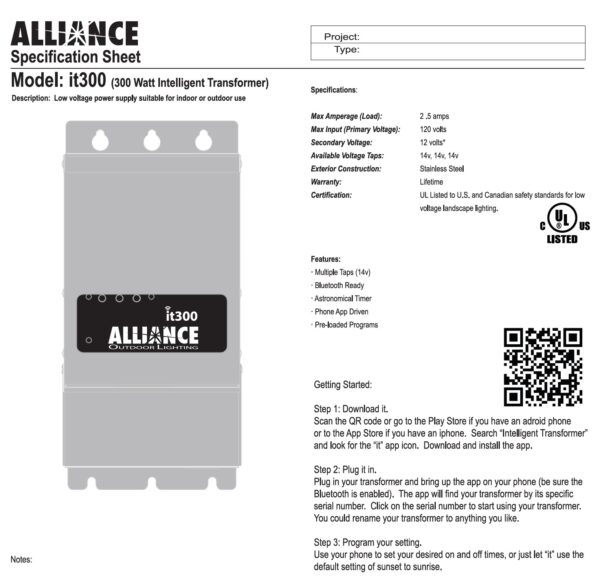 Transformer  ALLIANCE IT2-300 Watt - Image 3