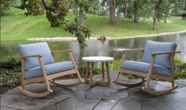 Outdoor Interiors, Antique Washed Rocking Chair Group