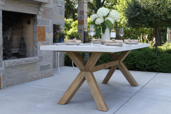 Outdoor Interiors, Ivory Composite Dining Group - Image 5