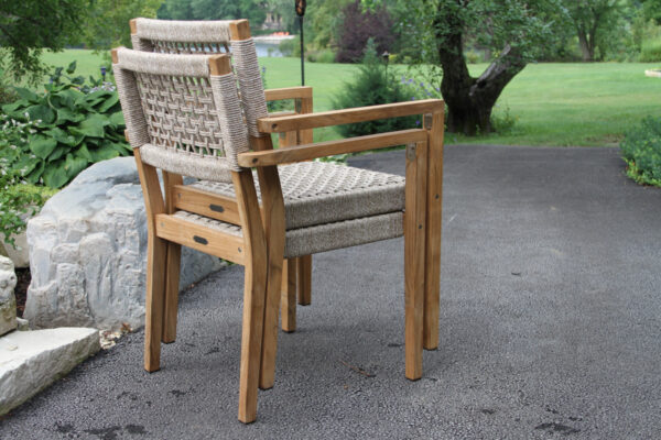 Outdoor Interiors, Vineyard Teak Dining Table Group - Image 3