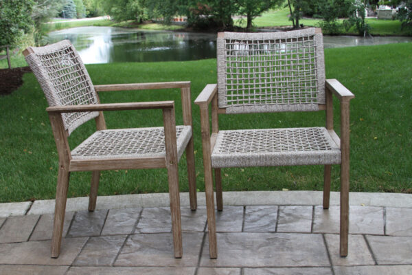 Outdoor Interiors, Ivory Composite Dining Group - Image 6